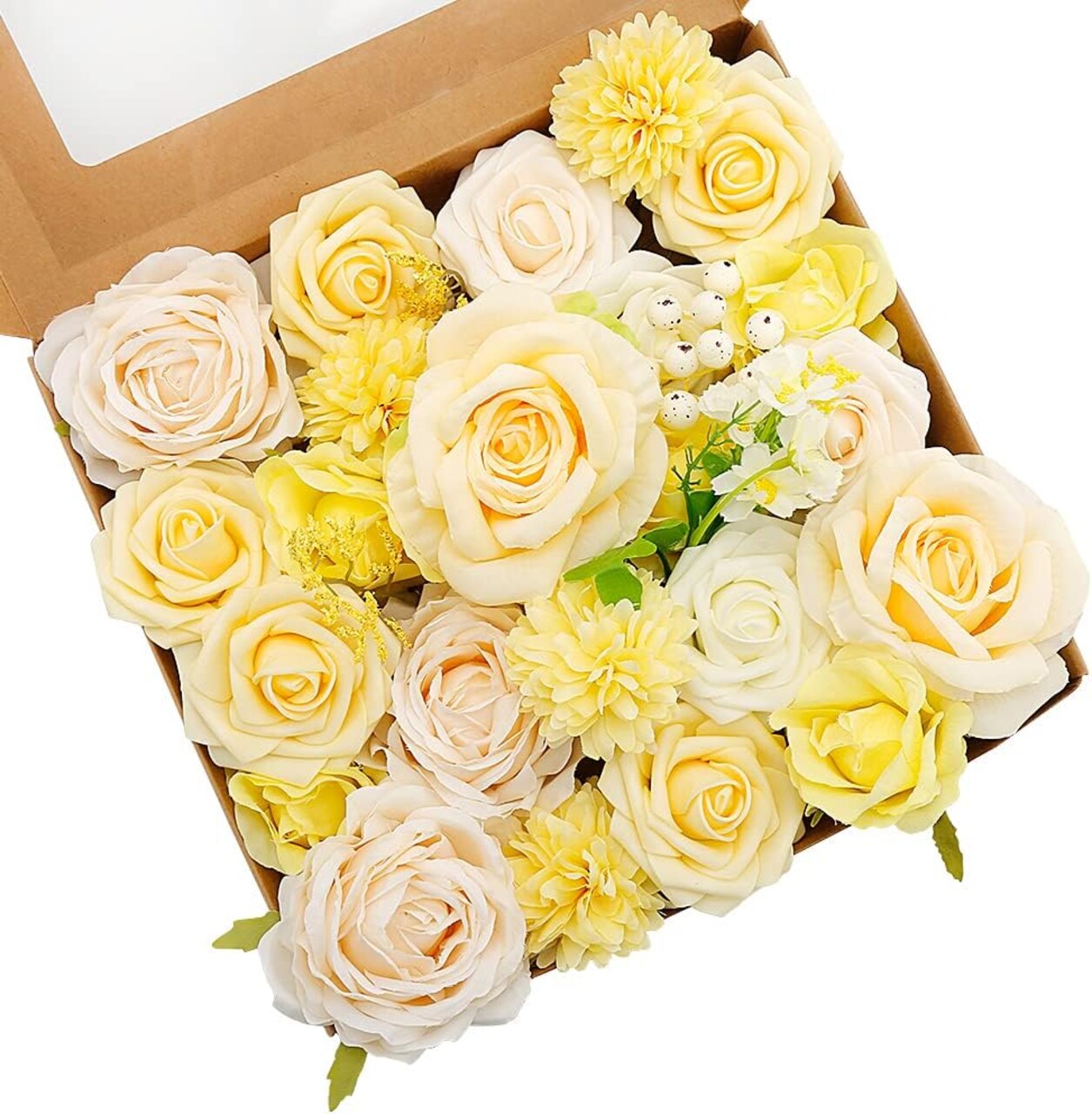 Artificial Flower Combo Flowers Exquisite Yellow Flower Box Set